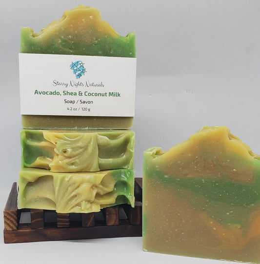 Avocado Shea and Coconut Milk Artisan Soap